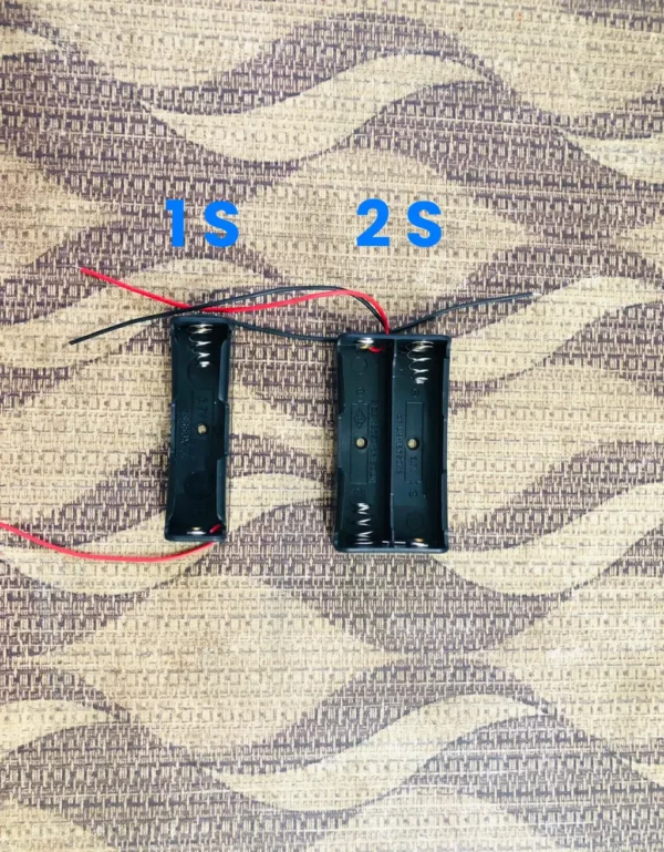 18650 Battery Holder Case with Wire – 1S & 2S