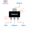 AMS1117 Voltage Regulator 1.5V 1.8V 3.3V 5V IC Pin Diagram.