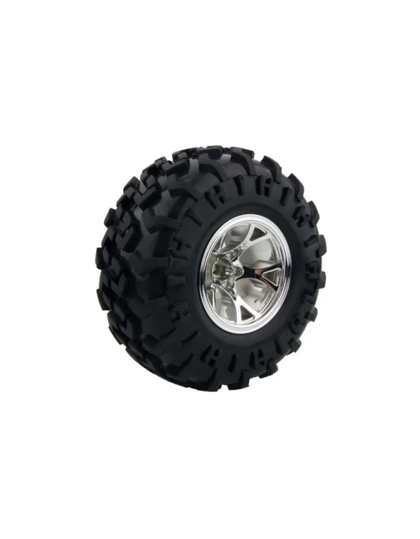 130mm off-road rubber wheel for robotics.