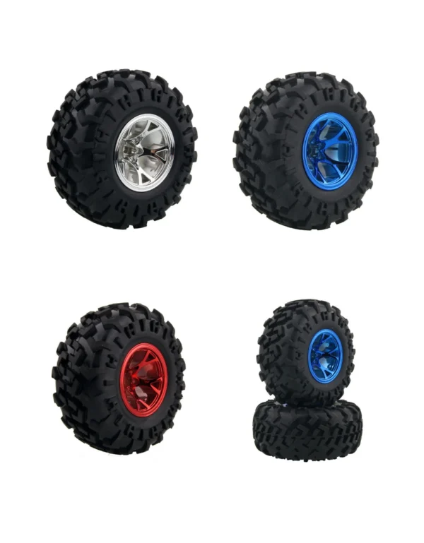 130mm off-road rubber wheel for robotics.