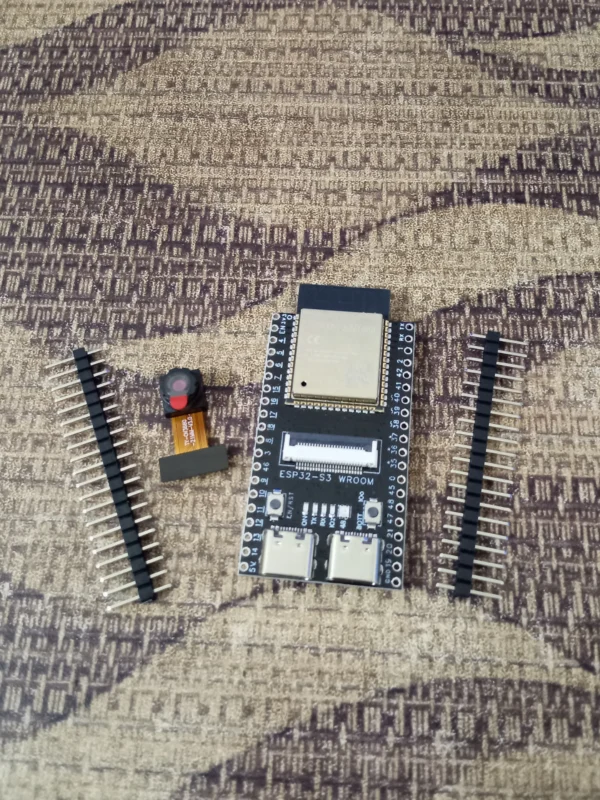 ESP32-S3 N16R8 CAM development board with OV3660 camera module, front view