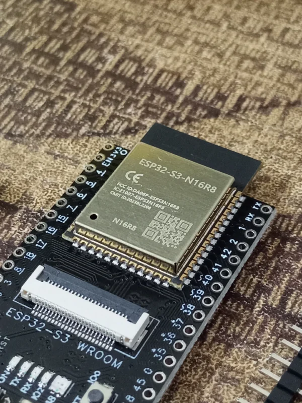 ESP32-S3 N16R8 CAM development board with OV3660 camera module, front view