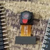 Close-up of OV3660 camera sensor on ESP32-S3 CAM board for AI vision and face recognition projects