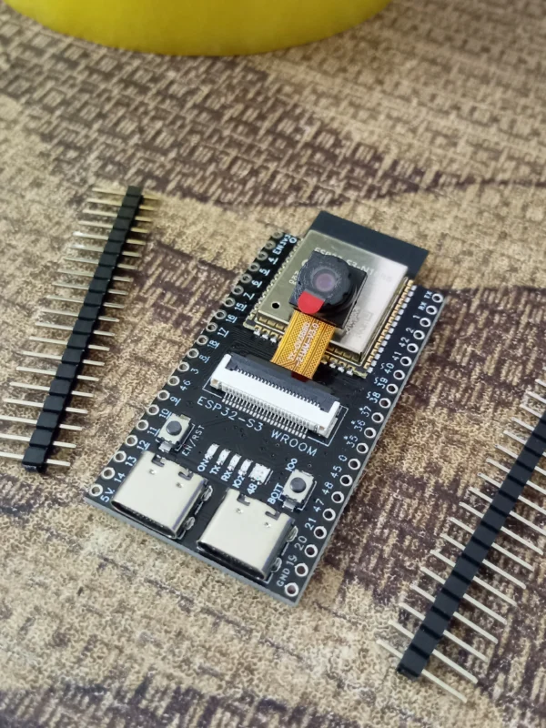 ESP32-S3 N16R8 CAM development board with OV3660 camera module, front view