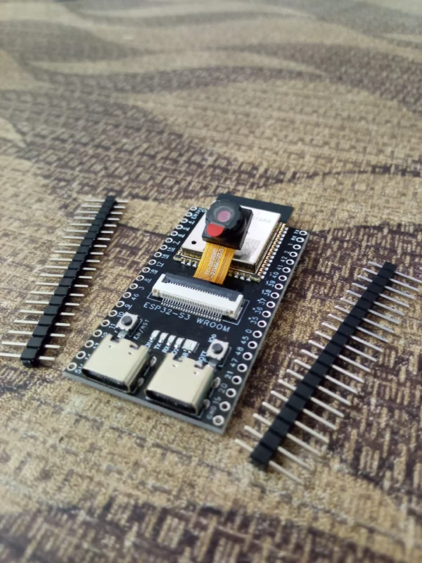 ESP32-S3 N16R8 CAM development board with OV3660 camera module, front view