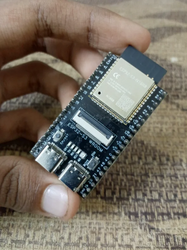 ESP32-S3 N16R8 CAM development board with OV3660 camera module, front view