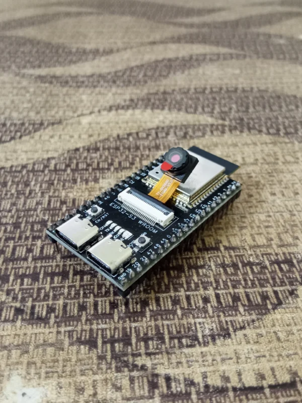 ESP32-S3 N16R8 CAM development board with OV3660 camera module, front view