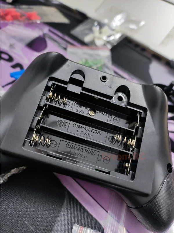 Transmitter Back View Image Of DIY Mini RC Coreless Drone Kit 2.4GHz