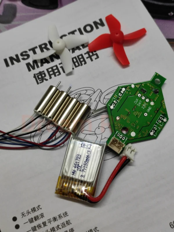 DIY Mini RC Coreless Drone Kit Motor's, Propeller, Battery, Flight Controller Image