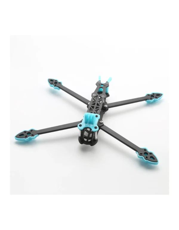 Mark 4 full carbon fiber 5 inch FPV frame kit with blue 3d printed parts