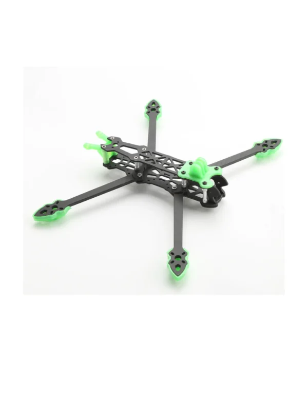 Mark 4 full carbon fiber 5 inch FPV frame kit with green 3d printed parts