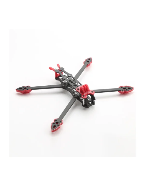 Mark 4 full carbon fiber 5 inch FPV frame kit with red 3d printed parts