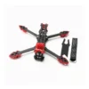 Mark 4 full carbon fiber 5 inch FPV frame kit with red 3d printed parts
