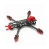 Mark 4 full carbon fiber 5 inch FPV frame kit with red 3d printed parts